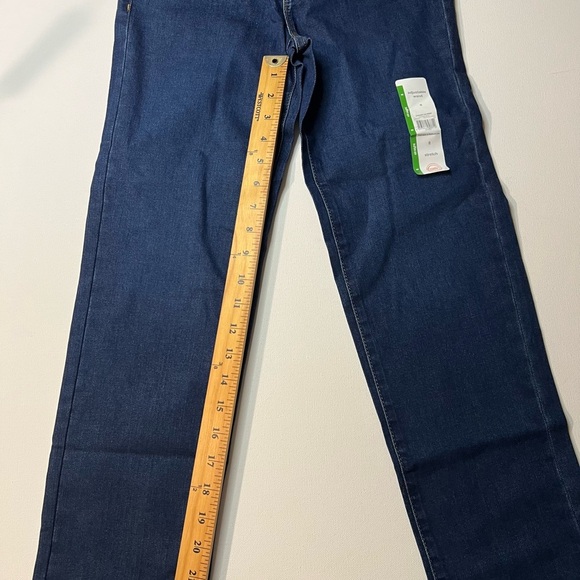 NWT Wonder Nation Girl's Dark Blue Straight Leg Jeans Clean Core Size 8 (H1) - Picture 2 of 7